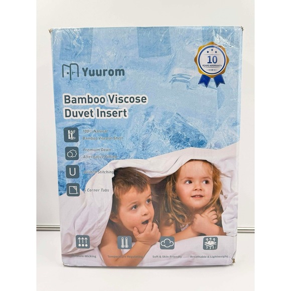 Yuurom Duvet Insert Queen Size Bamboo Viscose Shell Down Alternative Filling